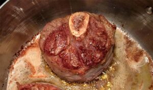 braising Veal Shank for ossocuco