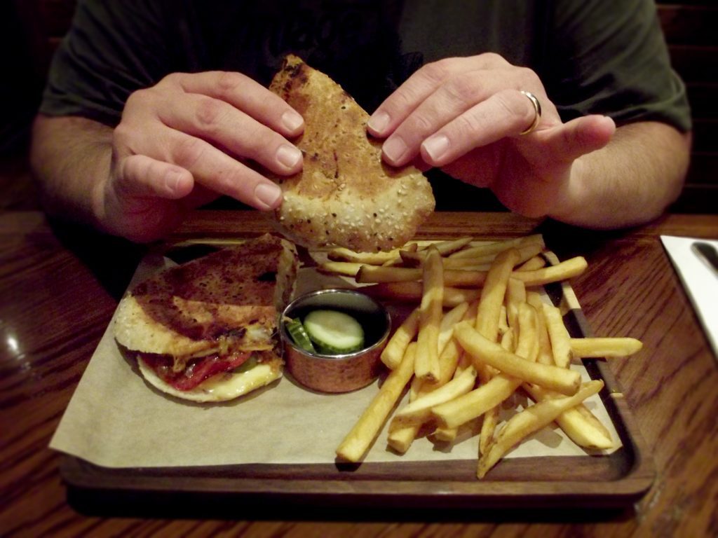 Cuban sandwich with fries