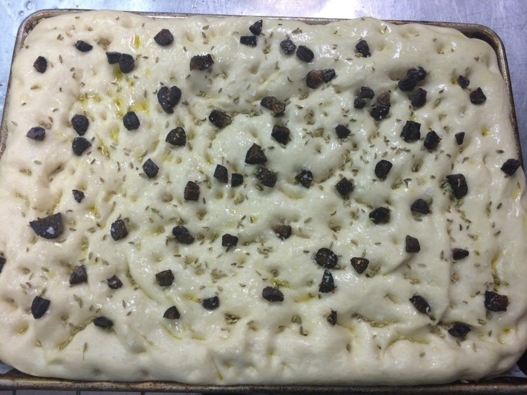 focaccia dough - 2nd proof