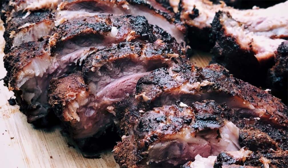 Ribs smoked on a Green Egg and finished in a CVap oven