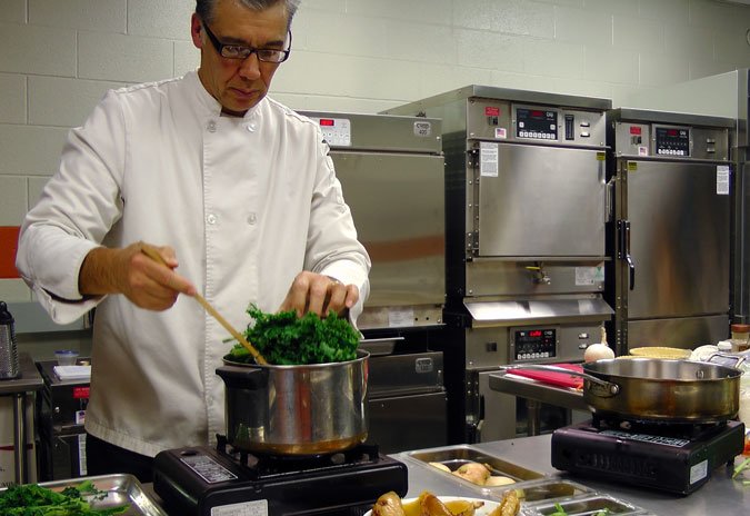 Blanching-kale