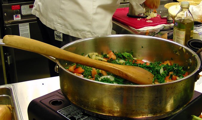 Cooking Veggies in pan