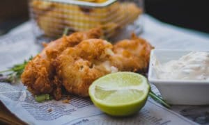 fish fried in an open fryer is fantastic