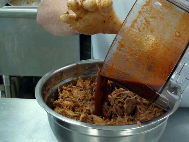 Saucing Pork