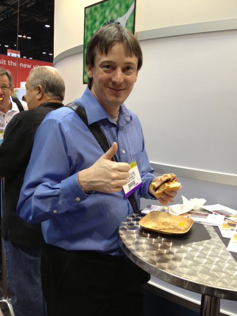 thumbs up for staged burgers