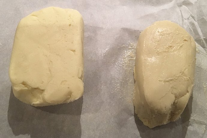 yellow butter and brown butter