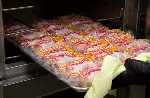 Bagged burgers in a CVap oven are an example of multitasking