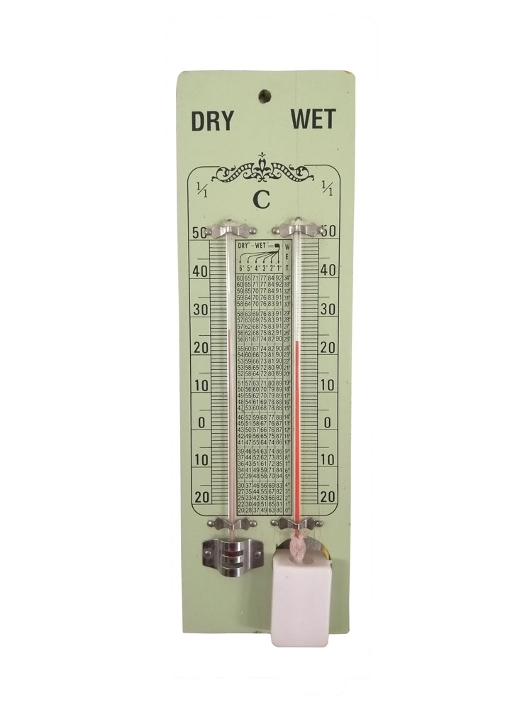 WALL THERMOMETER, WET & DRY BULB