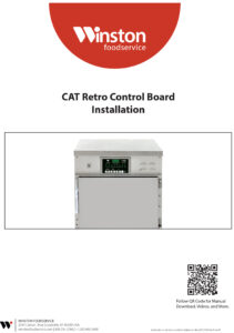 Installation guide for the CAT Retro Control Board by Winston, featuring a clear image of the control board and its components.