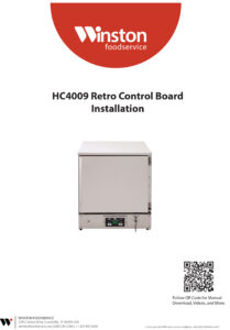 Winston HC4000 Retro Control Board installation guide cover, featuring a simple design with a QR code for additional resources.
