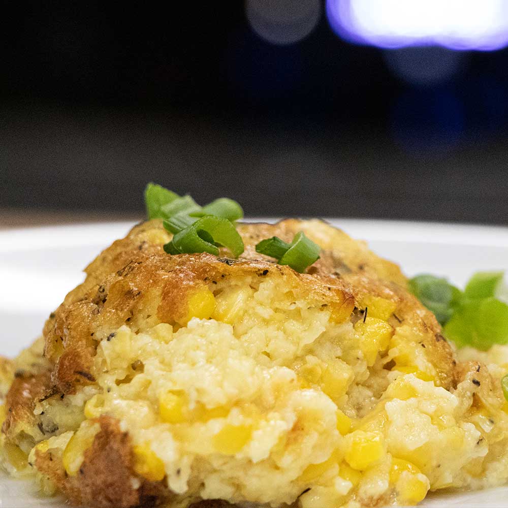corn pudding in cvap